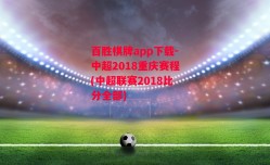 百胜棋牌app下载-中超2018重庆赛程(中超联赛2018比分全部)